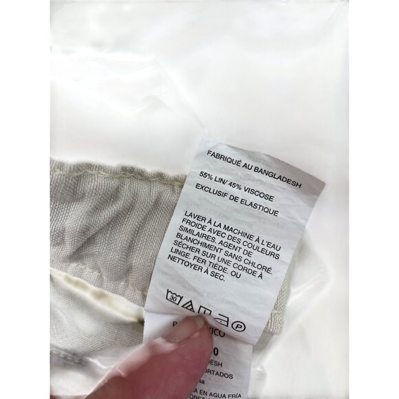 Cubavera womans beige Drawstring Linen blend wide leg pants size 2XB SKU 8437 - Picture 10 of 13